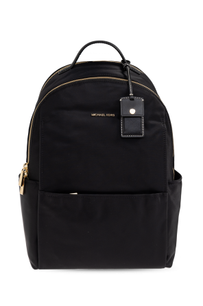 MICHAEL KORS ブラックバックパック 公式アウトレット】KHAI フラップ カーゴ バックパック